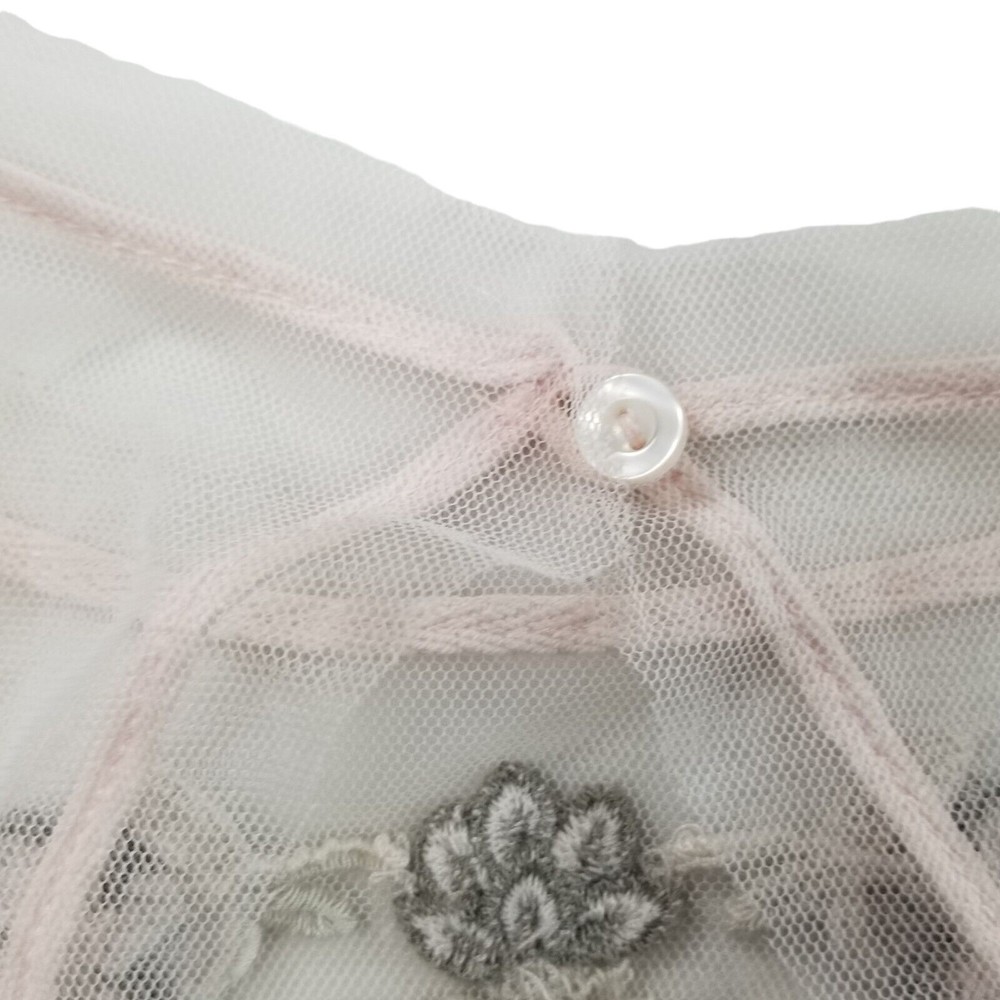 Hollister Babydoll Layered Tank Top Womens M Pink Embroidered Sleeveless Top - Picture 9 of 16